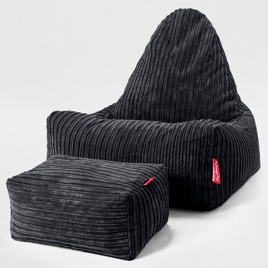 Skandi-Lounge Sitzsack - Cord Schwarz 02