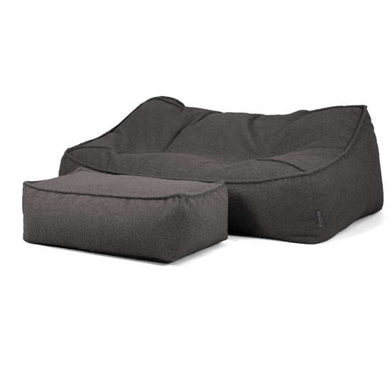 Das Slouchy Sitzsack Sofa - Bouclé Graphitgrau_02