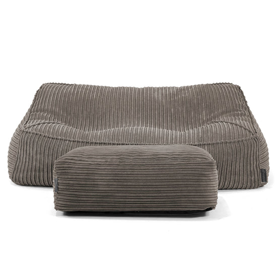 Das Slouchy Sitzsack Sofa - Cord Graphitgrau 01