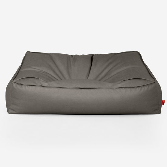 Das Slouchy Sitzsack Sofa - Veganes Leder Grau 01