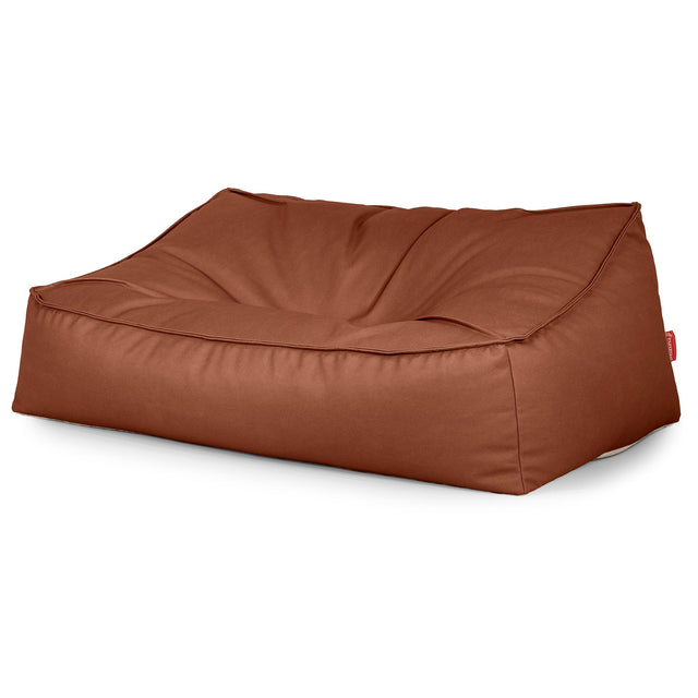 Das Slouchy Sitzsack Sofa - Veganes Leder Kastanienbraun 03