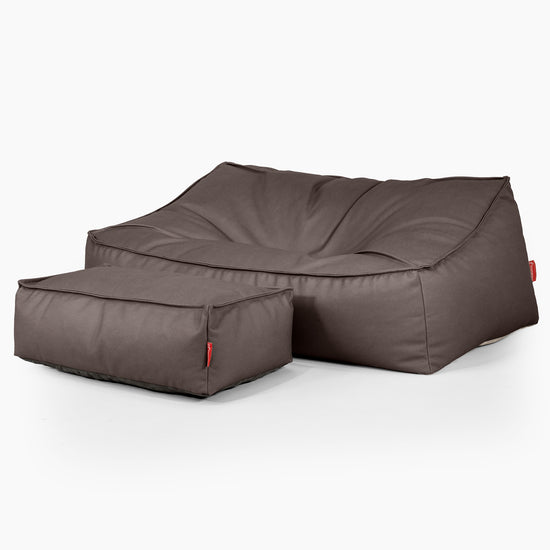 Das Slouchy Sitzsack Sofa - Veganes Leder Schoko 02