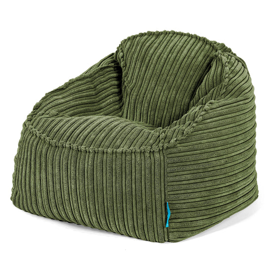 Der Slouchy Kinder Sitzsack 2-6 Jahre - Cord Nadelwaldgrün_01