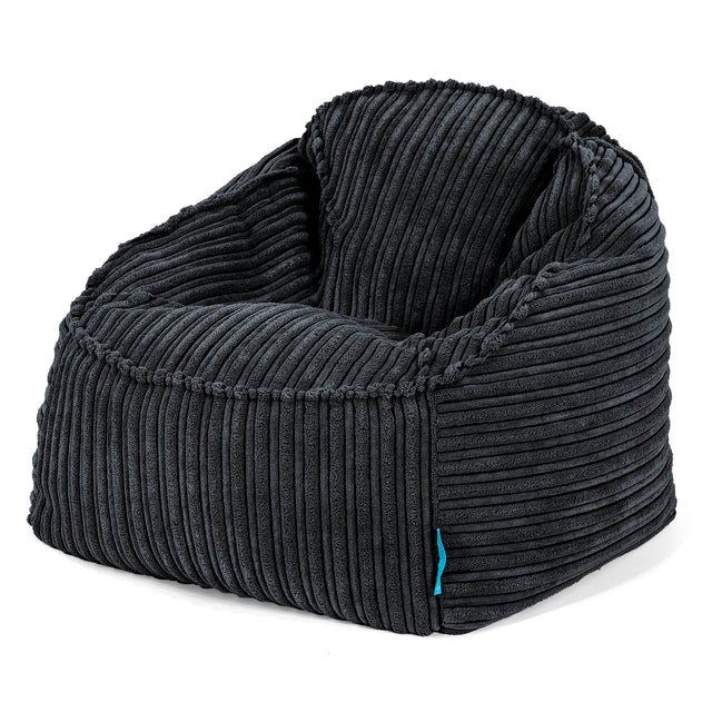 Der Slouchy Kinder Sitzsack 2-6 Jahre - Cord Schwarz_01