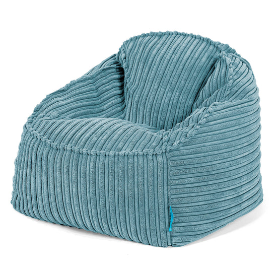 Der Slouchy Kinder Sitzsack 2-6 Jahre - Cord Türkis_01