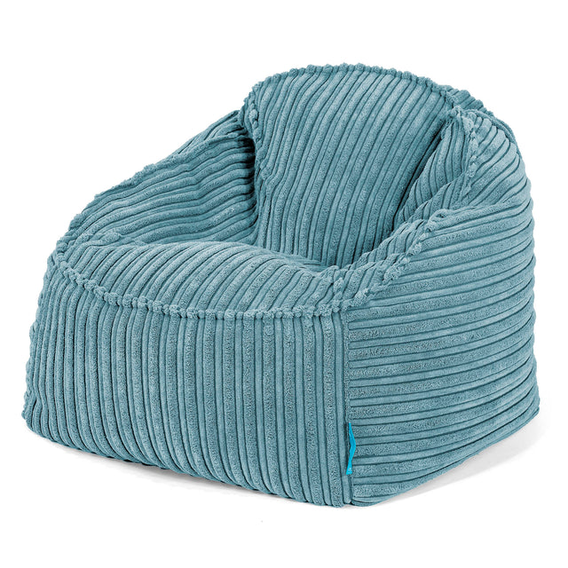 Der Slouchy Kinder Sitzsack 2-6 Jahre - Cord Türkis_01