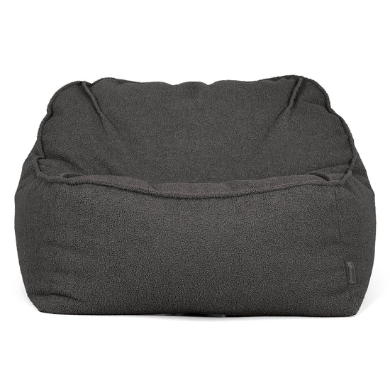 Der Slouchy Sitzsack Sessel - Bouclé Graphitgrau_01