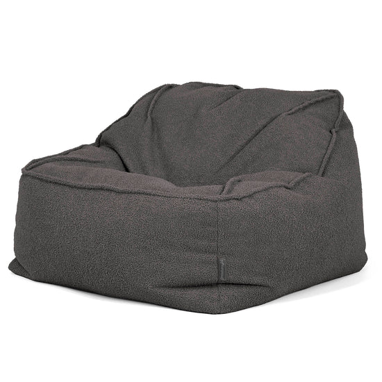Der Slouchy Sitzsack Sessel - Bouclé Graphitgrau_03