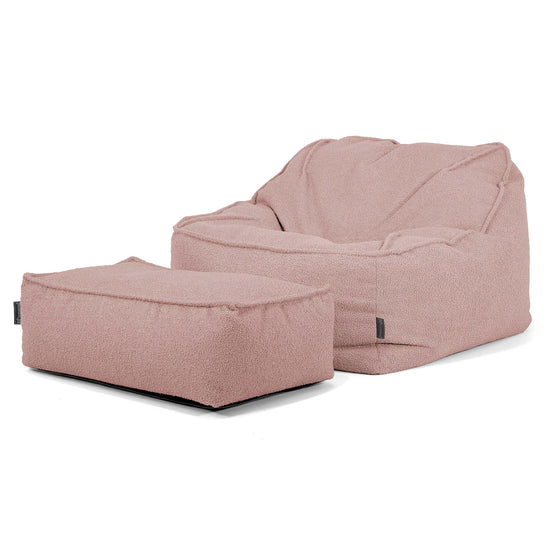 Der Slouchy Sitzsack Sessel - Bouclé Pink_02