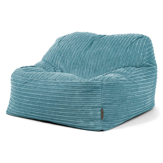 Der Slouchy Sitzsack Sessel - Cord Türkis 03