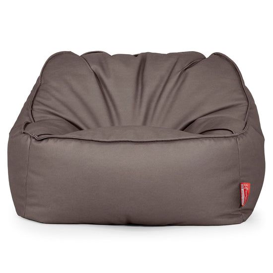 Der Slouchy Sitzsack Sessel - Veganes Leder Schoko 01