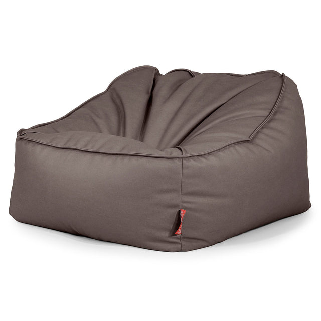 Der Slouchy Sitzsack Sessel - Veganes Leder Schoko 03