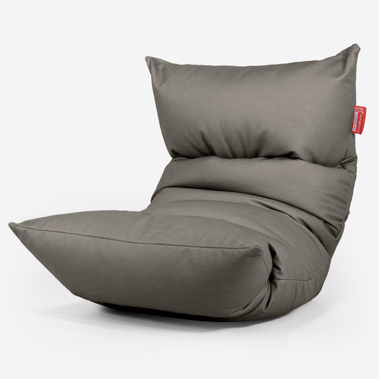 Eva Lounge Sitzsack - Veganes Leder Grau 01