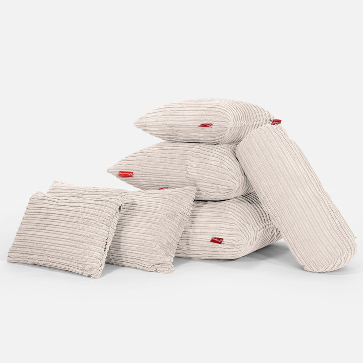Extra Große Kissen 70 x 70cm - Cord Creme 04