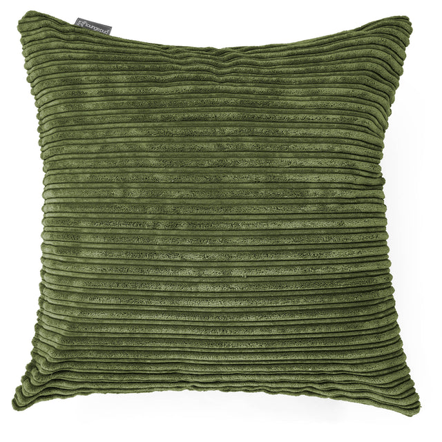 Extra Große Dekokissen / Sofa Kissenbezug 70 x 70cm - Cord Nadelwaldgrün 01