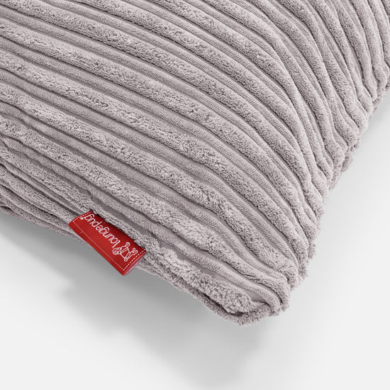 Extra Große Dekokissen / Sofa Kissenbezug 70 x 70cm - Cord Silber 03