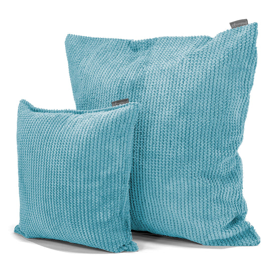 Extra Große Kissen 70 x 70cm - Pom-Pom Türkis 02