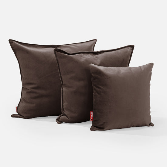 Extra Große Kissen 70 x 70cm - Samt Espresso 02