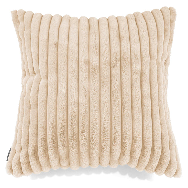 Extra Große Dekokissen / Sofa Kissenbezug 70 x 70cm - Ultra Plüsch Cord Creme 01