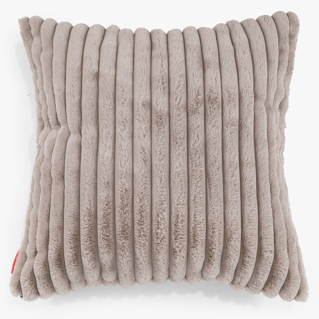 Extra Große Dekokissen / Sofa Kissenbezug 70 x 70cm - Ultra Plüsch Cord Nerzfarben 01