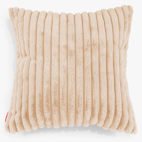 Extra Große Dekokissen / Sofa Kissenbezug 70 x 70cm - Ultra Plüsch Cord Pfirsich 01