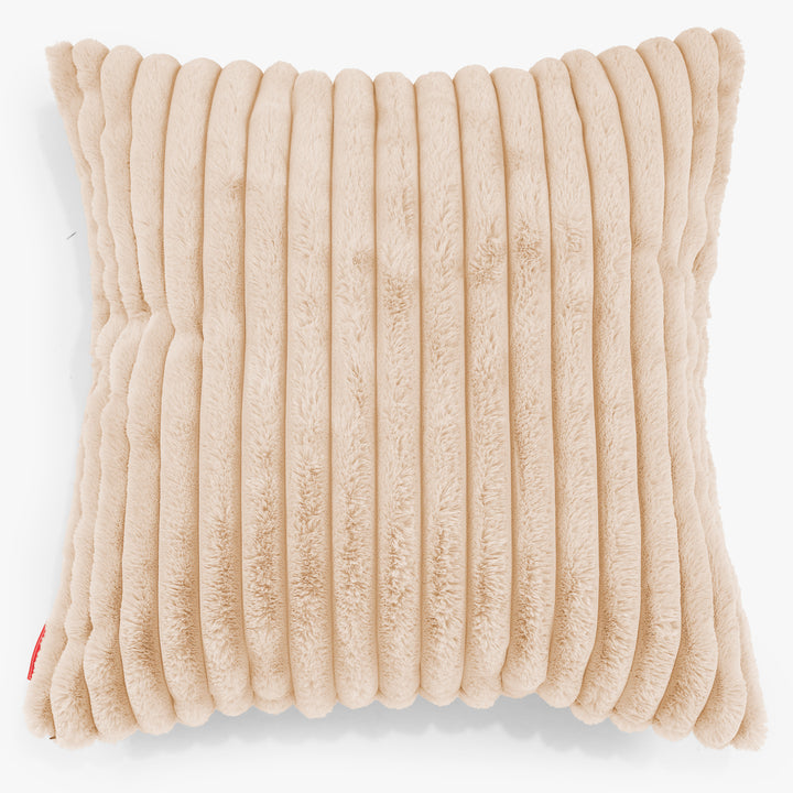 Extra Große Dekokissen / Sofa Kissenbezug 70 x 70cm - Ultra Plüsch Cord Pfirsich 01