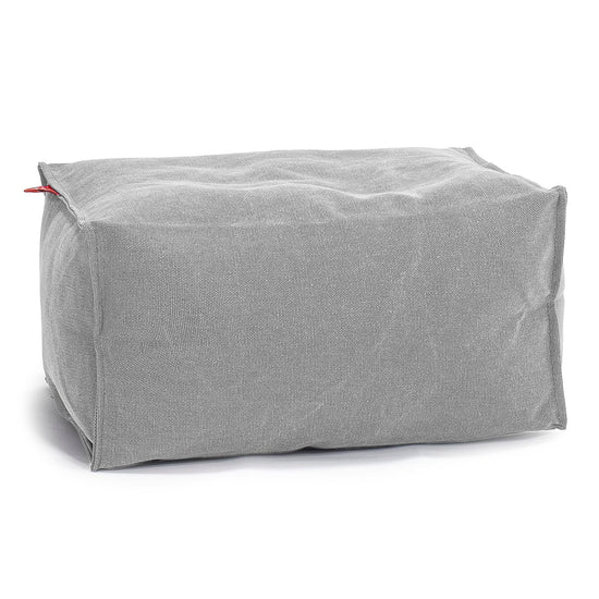 Fußhocker Pouf - Stonewashed-stoff Pewter 01