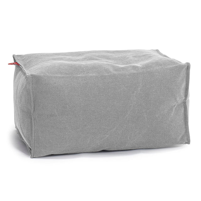 Fußhocker Pouf - Stonewashed-stoff Pewter 01