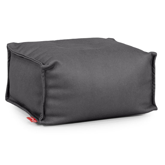 Fußhocker Pouf - Veganes Leder Schwarz 01