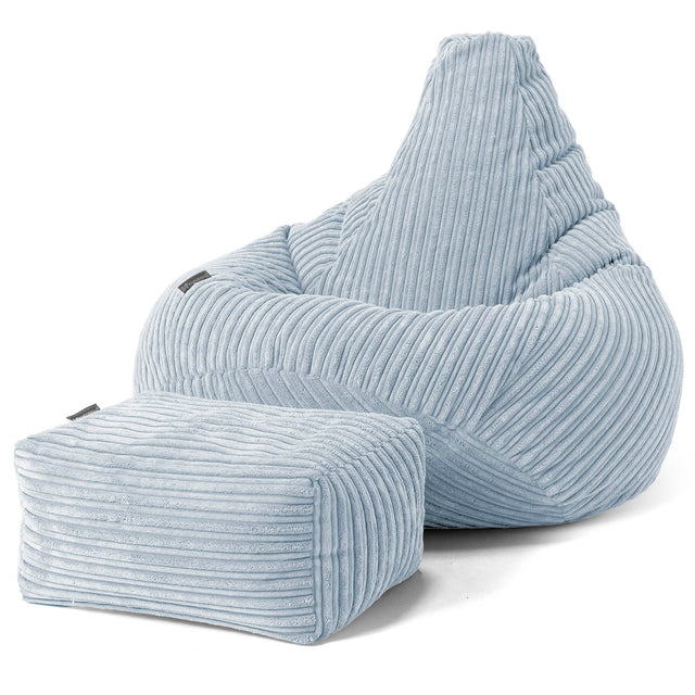 Gaming Sitzsack Sessel - Cord Baby Blau 01