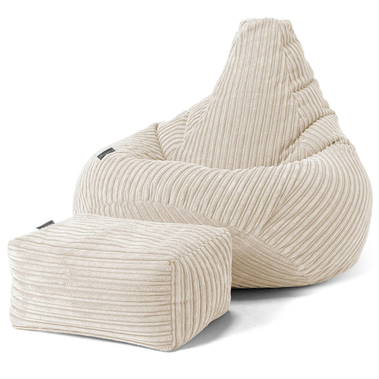 Gaming Sitzsack Sessel - Cord Creme 01