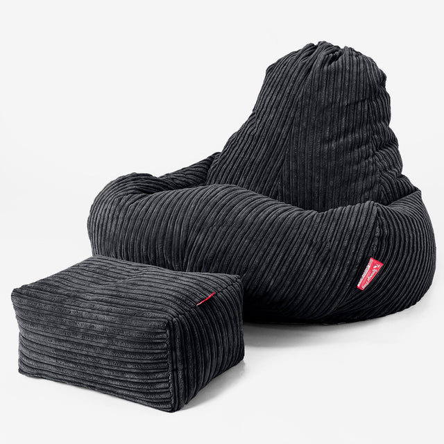 Ultra Lux Gaming Sitzsack -  Cord Schwarz 02