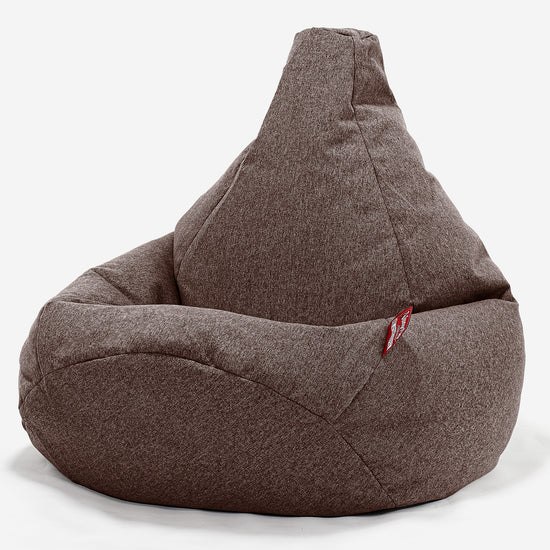 Gaming Sitzsack Sessel - Interalli Wolle Braun 02