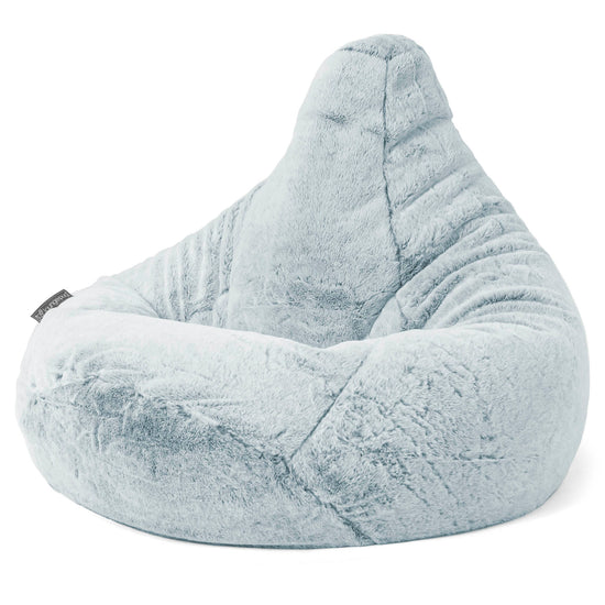 Gaming Sitzsack Sessel - Kaninchen Kunstfell Pastellblau 04