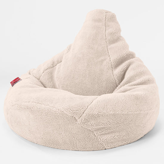 Gaming Sitzsack Sessel - Teddy Kunstfell Creme 01