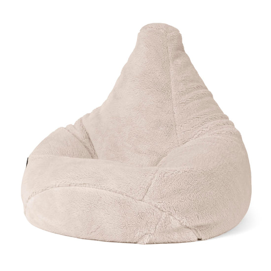 Gaming Sitzsack Sessel - Teddy Kunstfell Nerzfarben 01