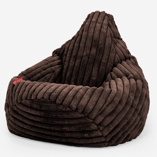 Gaming Sitzsack Sessel - Ultra Plüsch Cord Nussbraun 02