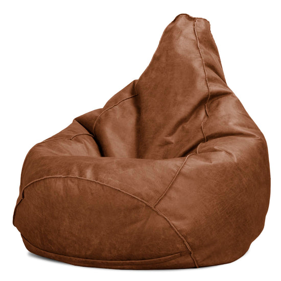 Gaming Sitzsack Sessel - Vintage Leder Karamell 01