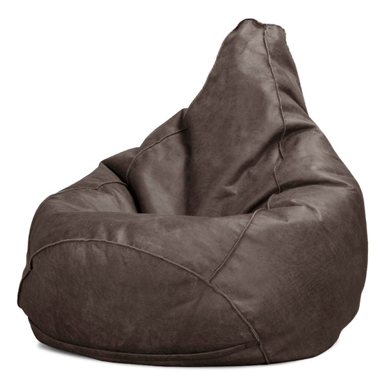 Gaming Sitzsack Sessel - Vintage Leder Schiefergrau 01
