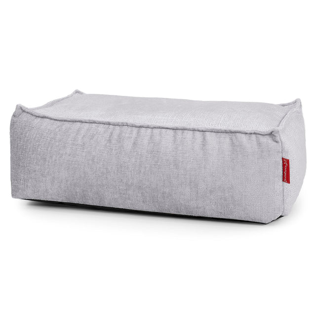 Groß Fußhocker - Chenille Grau 01
