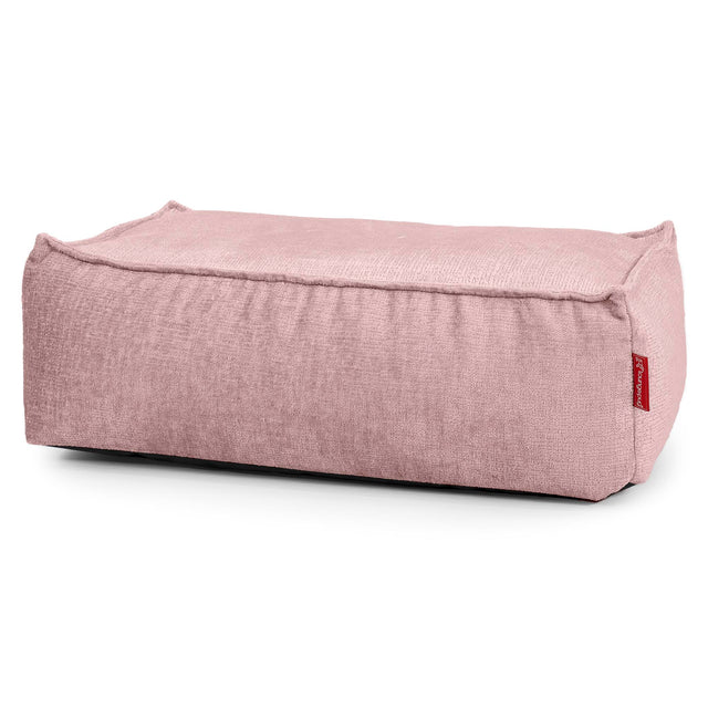 Groß Fußhocker - Chenille Pink 01