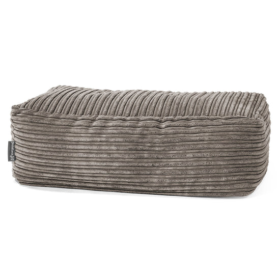 Groß Fußhocker Pouf - Cord Schiefergrau 01