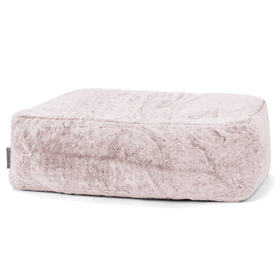 Groß Fußhocker Pouf - Kaninchen Kunstfell Pastellrosa 01