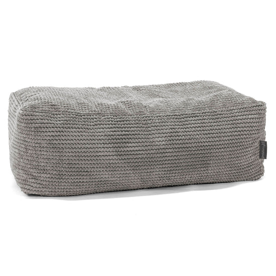 Groß Fußhocker Pouf - Pom-Pom Anthrazit 01