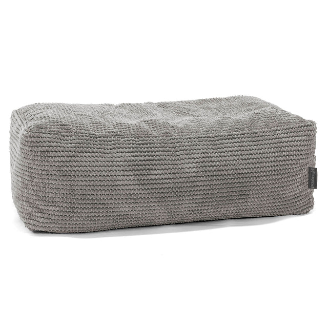Groß Fußhocker Pouf - Pom-Pom Anthrazit 01