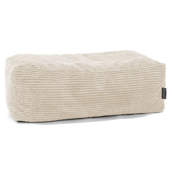 Groß Fußhocker Pouf - Pom-Pom Creme 01