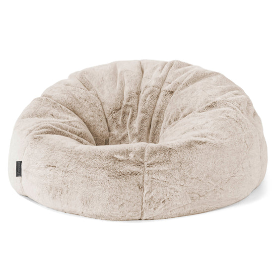 Klassischer Sitzsack Sessel - Kaninchen Kunstfell Goldbraun 01