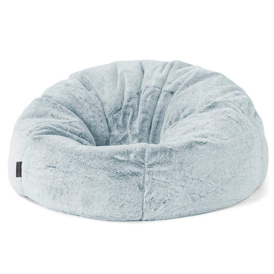 Klassischer Sitzsack Sessel - Kaninchen Kunstfell Pastellblau 01