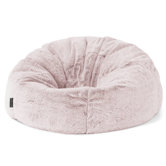 Klassischer Sitzsack Sessel - Kaninchen Kunstfell Pastellrosa 01