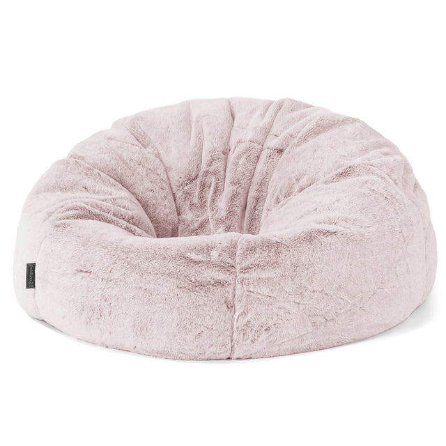 Klassischer Sitzsack Sessel - Kaninchen Kunstfell Pastellrosa 01
